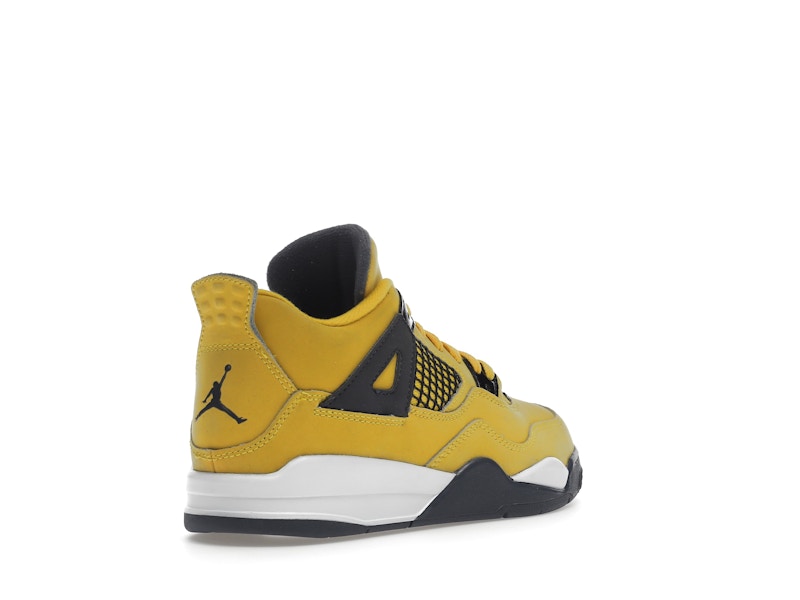 Air Jordan 4 Retro Lightning 2021 (PS) - Tour Yellow/White-Dark Blue Grey - BQ7669-700 - 32