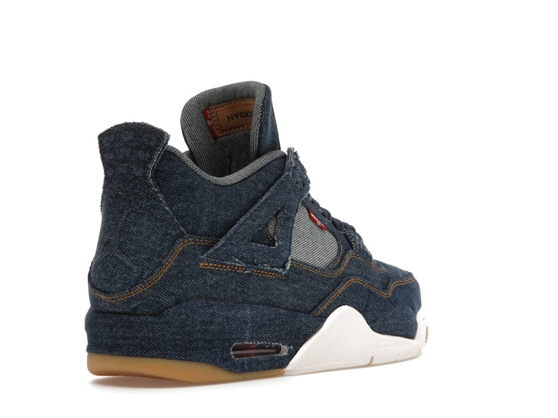 Air Jordan 4 Retro Levis Denim - Denim/Denim-Sail-Game Red - AO2571-401 - 32