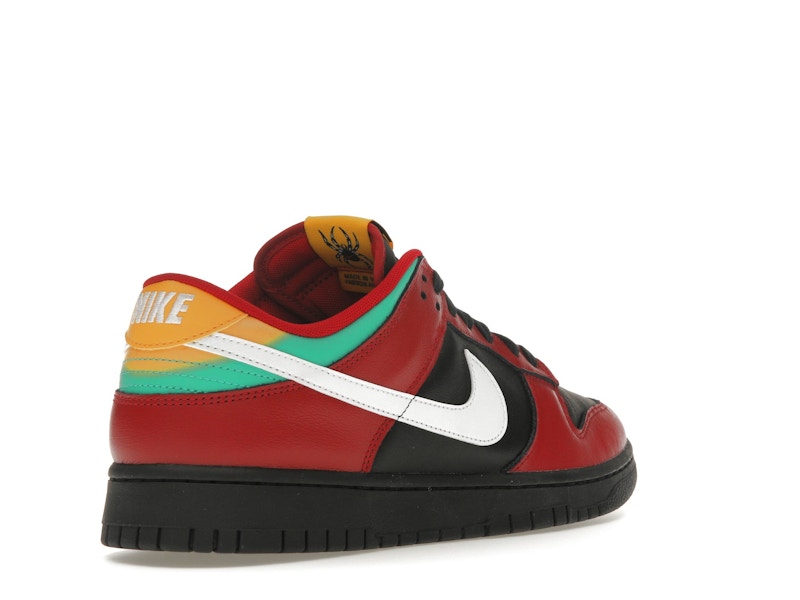 Nike Dunk Low Biker Tattoos - Black/White/Gym Red/University Gold/Atomic Teal - FZ3057-001 - 32