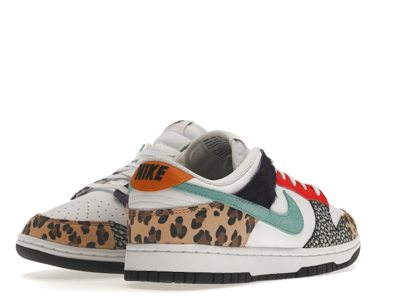 Nike Dunk Low Safari Mix (W) - White/Washed Teal/Electro Purple - DN3866-100 - 32