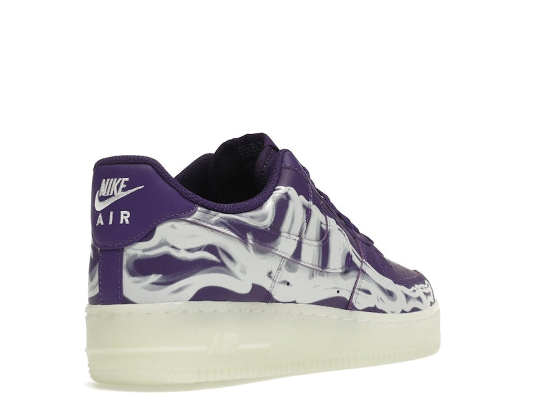 Nike Air Force 1 Low 07 Qs Purple Skeleton Halloween 2021 - Court Purple/Court Purple-White - CU8067-500 - 32
