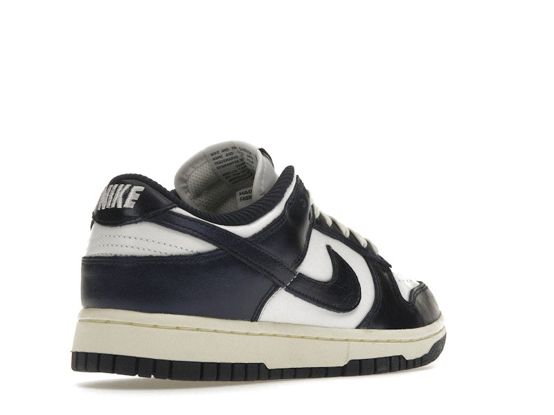Nike Dunk Low Vintage Navy Womens - White/Midnight Navy-Coconut Milk - FN7197-100 - 32