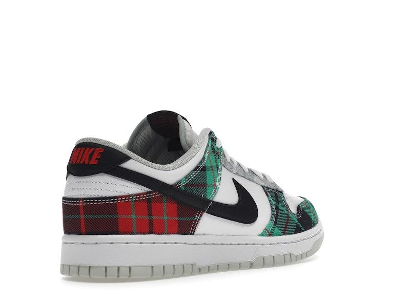 Nike Dunk Low Tartan Plaid - White/Black-White-University Red-Stadium Grey-Light Silver - DV0827-100 - 32