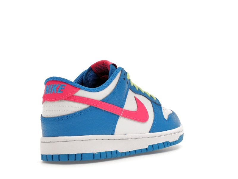 Nike Dunk Low Photo Blue White Light Lemon Twist Hyper Pink (GS), vista a 360 gradi 32 di 36
