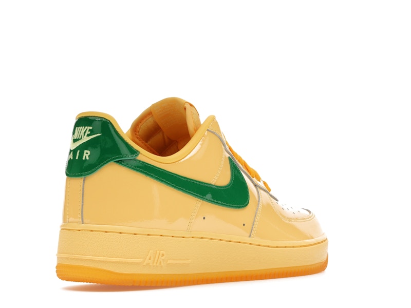 Nike Air Force 1 Low Patent Leather Topaz Gold Pine Green