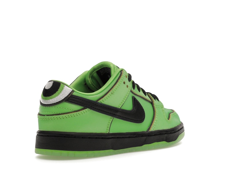 Nike Sb Dunk Low The Powerpuff Girls Buttercup (PS) - Mean Green/Black/Lotus Pink - FZ8832-300 - 32