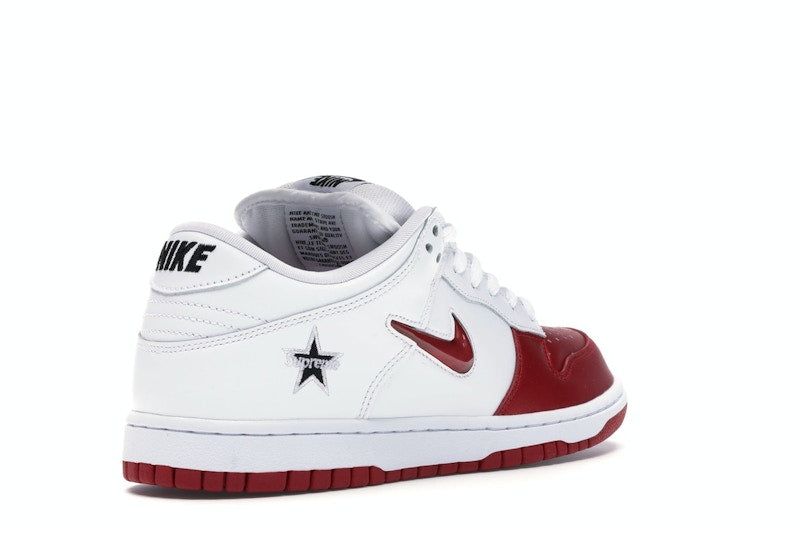 Nike Sb Dunk Low Supreme Jewel Swoosh Red - Varsity Red/Varsity Red-White-Black - CK3480-600 - 32