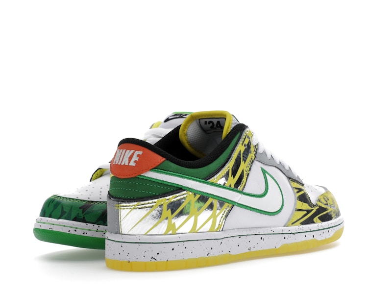 Nike Dunk Low What The Duck Away University Of Oregon Pe - White/Black/Metallic Silver/Apple Green - HV1454-100 - 32
