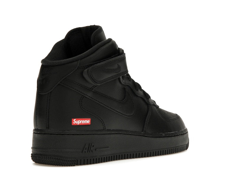 Nike Air Force 1 Mid Supreme Black, vista a 360 gradi 32 di 36