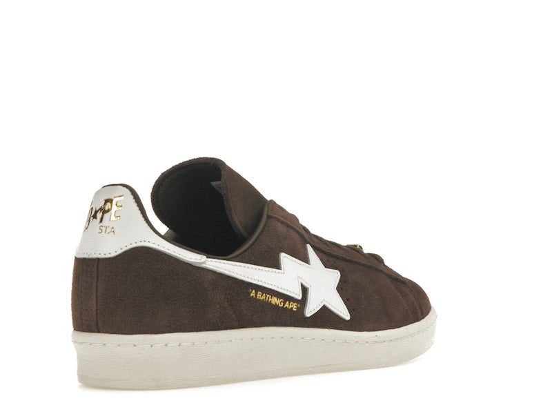 Adidas Campus 80s Bape 30th Anniversary Brown - Brown/Cloud White/Gold Metallic - IF3379 - 32