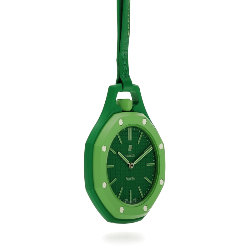 Swatch x Audemars Piguet AP Bioceramic Royal Pop Green Eight SSX03G100N, vista a 360 gradi 32 di 36