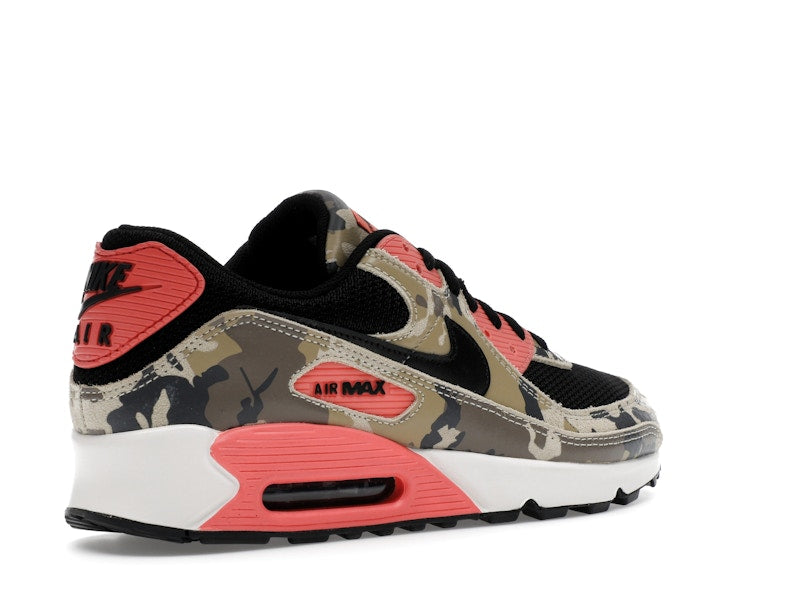 Nike Air Max 90 Premium Magic Ember Camo - Light Khaki/Black/Magic Ember/Mink Brown/Medium Ash/Parachute Beige - IF1721-200 - 33