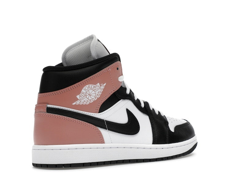 Air Jordan 1 Mid White Rust Pink Black