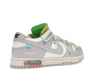 Nike Dunk Low Off White Lot 7 - Sail/Neutral Grey-Vapor Green - DM1602-108 - 33