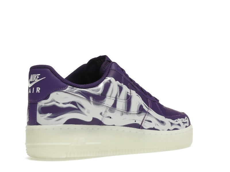 Nike Air Force 1 Low 07 Qs Purple Skeleton Halloween 2021 - Court Purple/Court Purple-White - CU8067-500 - 33