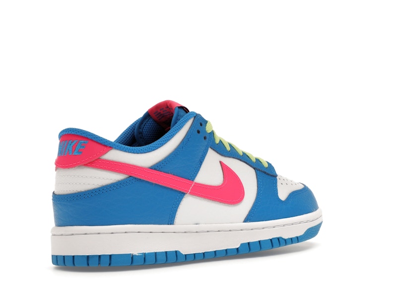 Nike Dunk Low Photo Blue White Light Lemon Twist Hyper Pink (GS), vista a 360 gradi 33 di 36