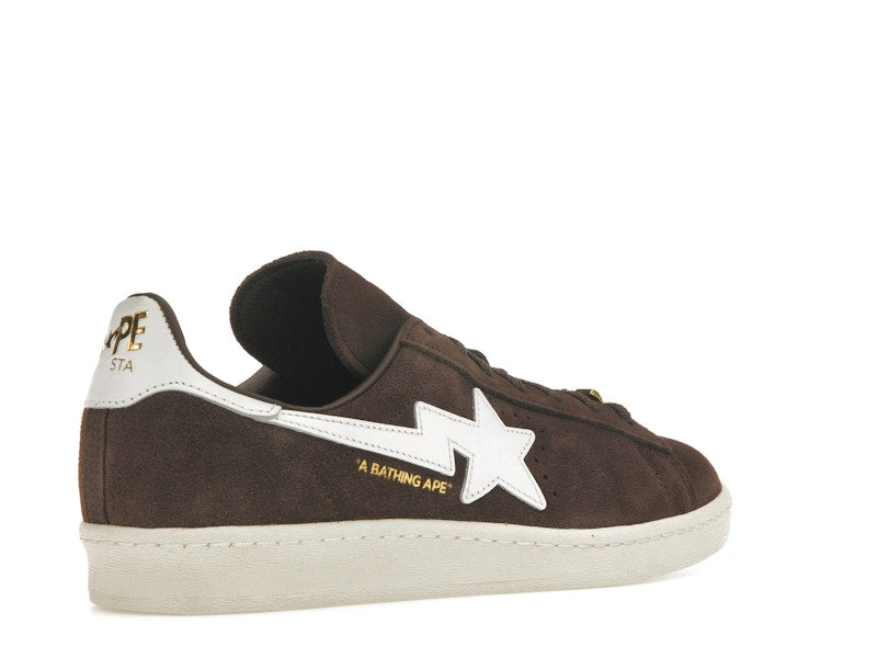 Adidas Campus 80s Bape 30th Anniversary Brown - Brown/Cloud White/Gold Metallic - IF3379 - 33