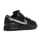 Nike Dunk Low Off White Lot 50 - Black/Metallic Silver-Black - DM1602-001 - 33