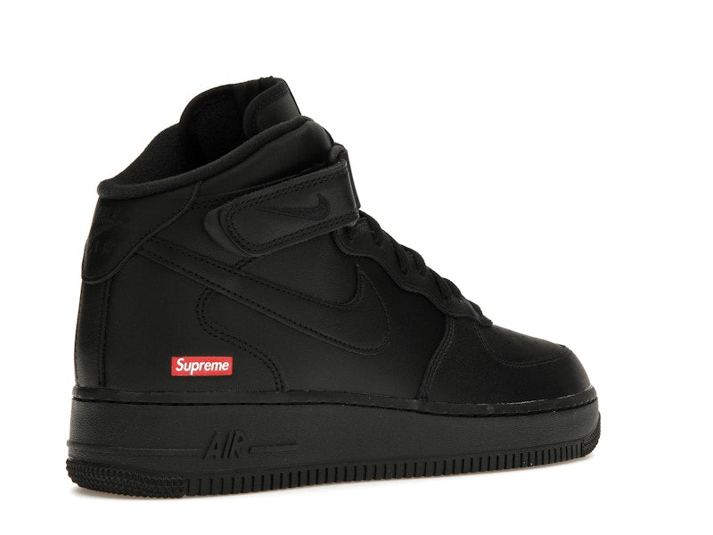 Nike Air Force 1 Mid Supreme Black, vista a 360 gradi 33 di 36