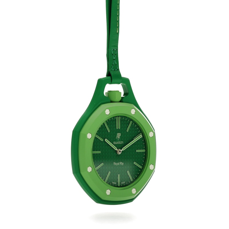 Swatch x Audemars Piguet AP Bioceramic Royal Pop Green Eight SSX03G100N, vista a 360 gradi 33 di 36