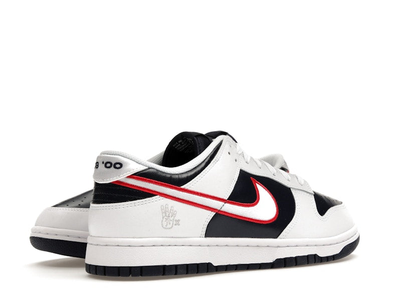 Nike Dunk Low Houston Comets Four Peat Womens - White/Obsidian/Wolf Grey/University Red - DZ2780-100 - 33