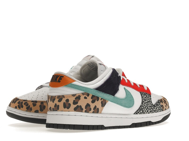 Nike Dunk Low Safari Mix (W) - White/Washed Teal/Electro Purple - DN3866-100 - 33