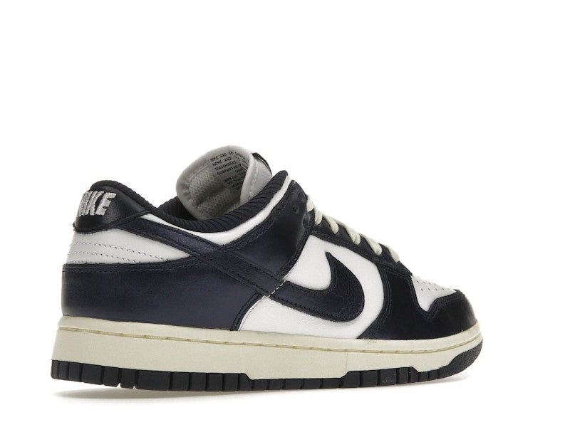 Nike Dunk Low Vintage Navy Womens - White/Midnight Navy-Coconut Milk - FN7197-100 - 33