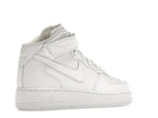 Nike Air Force 1 Mid Triple White (W) - White/White-White - DD9625-100/366731-100 - 33