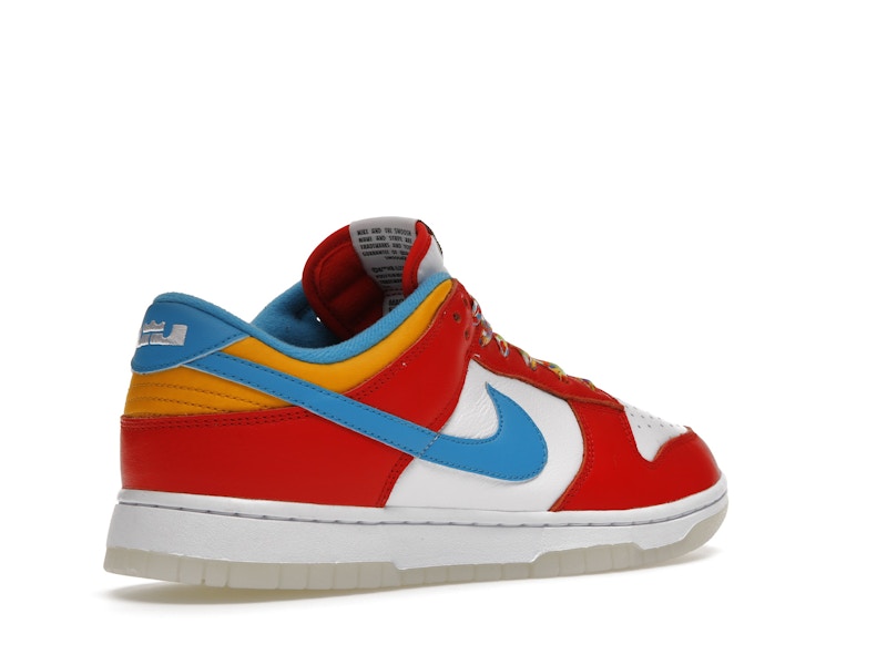 Nike Dunk Low Qs Lebron James Fruity Pebbles - Habanero Red/Laser Blue/White - DH8009-600 - 33