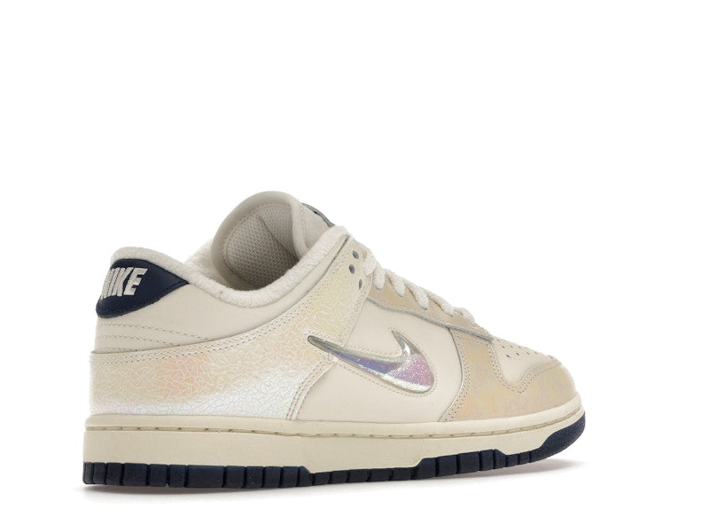 Nike Dunk Low Metallic Jewel Swoosh Sail Womens - Sail/Sail-Black - IM6571-027 - 33