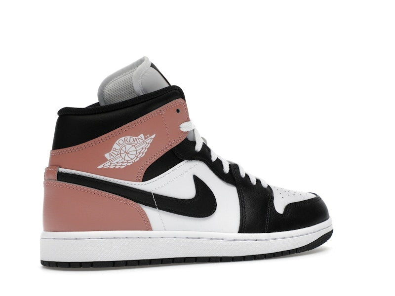Air Jordan 1 Mid White Rust Pink Black