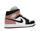 Air Jordan 1 Mid White Rust Pink Black