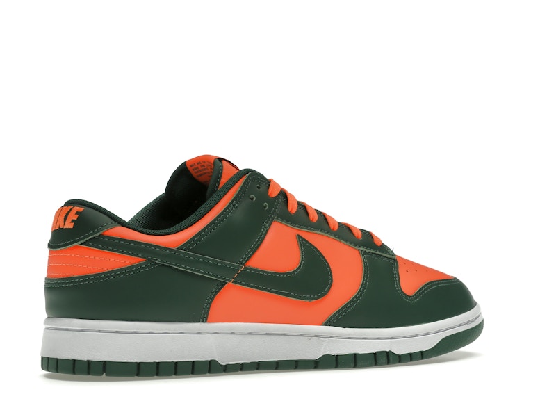Nike Dunk Low Retro Miami Hurricanes - Team Dark Green/Team Orange-White - DD1391-300 - 34