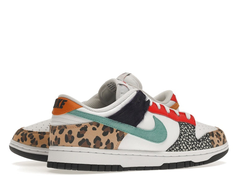 Nike Dunk Low Safari Mix (W) - White/Washed Teal/Electro Purple - DN3866-100 - 34