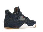 Air Jordan 4 Retro Levis Denim - Denim/Denim-Sail-Game Red - AO2571-401 - 34
