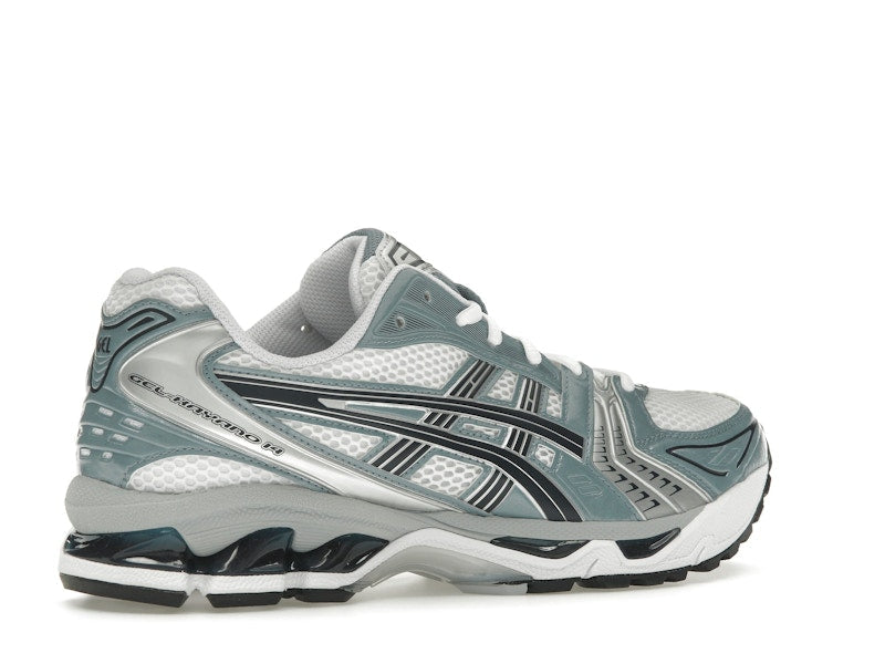 Asics Gel-Kayano 14 White Fjord Grey, vista a 360 gradi 34 di 36
