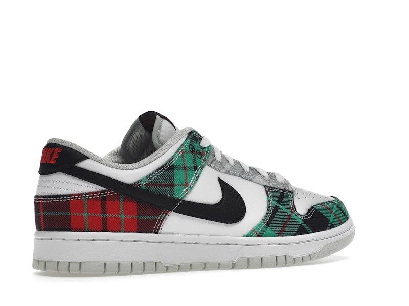 Nike Dunk Low Tartan Plaid - White/Black-White-University Red-Stadium Grey-Light Silver - DV0827-100 - 34