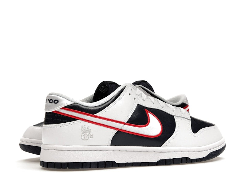 Nike Dunk Low Houston Comets Four Peat Womens - White/Obsidian/Wolf Grey/University Red - DZ2780-100 - 34