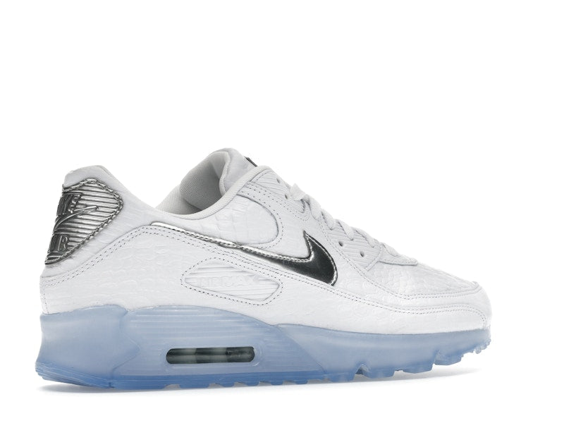 Nike Air Max 90 Terrascape White Croc Blue Tint - White/Blue Tint/Pure Platinum/Chrome - IU3638-100 - 34