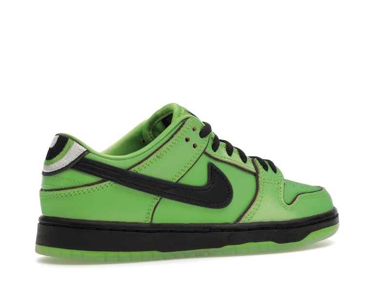 Nike Sb Dunk Low The Powerpuff Girls Buttercup (PS) - Mean Green/Black/Lotus Pink - FZ8832-300 - 34