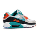 Nike Air Max 90 Miami Dolphins - White/Turbo Green/Pitch Blue - II7590-100 - 34