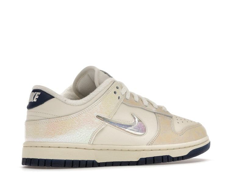 Nike Dunk Low Metallic Jewel Swoosh Sail Womens - Sail/Sail-Black - IM6571-027 - 34