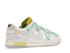 Nike Dunk Low Off White Lot 14 - Sail/Neutral Grey-Electro Green - DJ0950-106 - 34