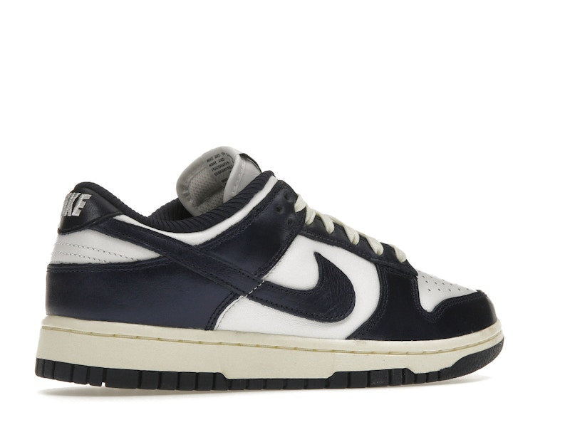 Nike Dunk Low Vintage Navy Womens - White/Midnight Navy-Coconut Milk - FN7197-100 - 34