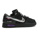 Nike Dunk Low Off White Lot 50 - Black/Metallic Silver-Black - DM1602-001 - 34
