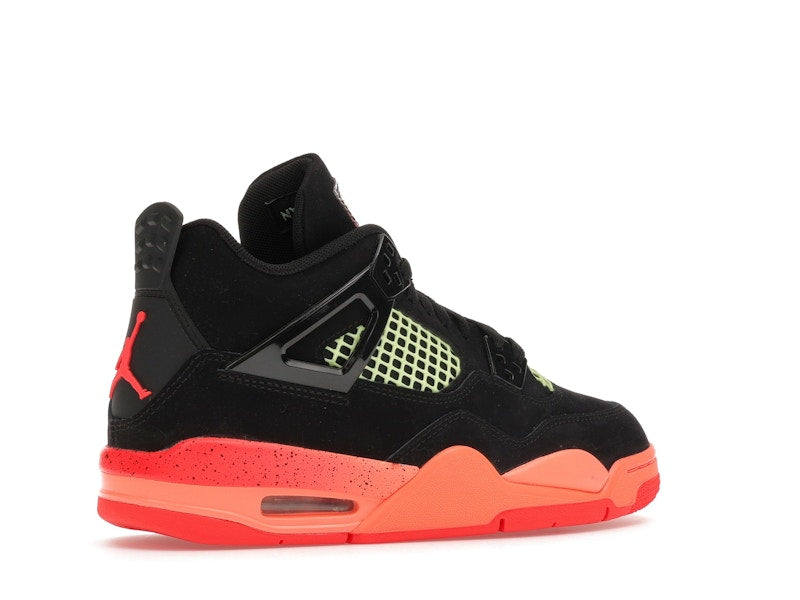 Air Jordan 4 Retro Black Infrared Barely Volt (GS) - Black/Infrared 23/Bright Mango/Barely Volt/White - II1271-001 - 34
