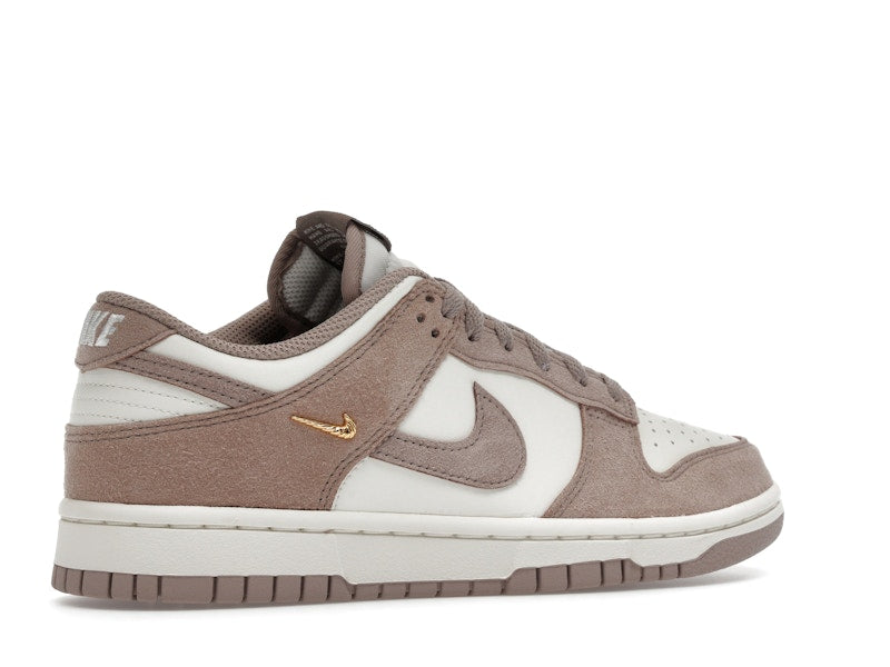 Nike Dunk Low Malt Gold Mini Swoosh Womens - Sail/Metallic Gold/White/Malt - IB4417-105 - 34