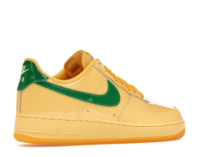 Nike Air Force 1 Low Patent Leather Topaz Gold Pine Green