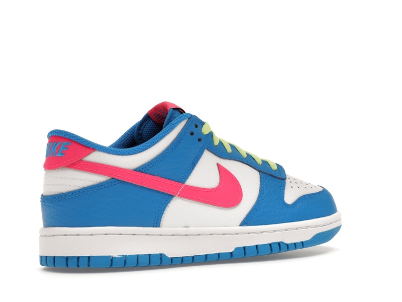 Nike Dunk Low Photo Blue White Light Lemon Twist Hyper Pink (GS), vista a 360 gradi 34 di 36