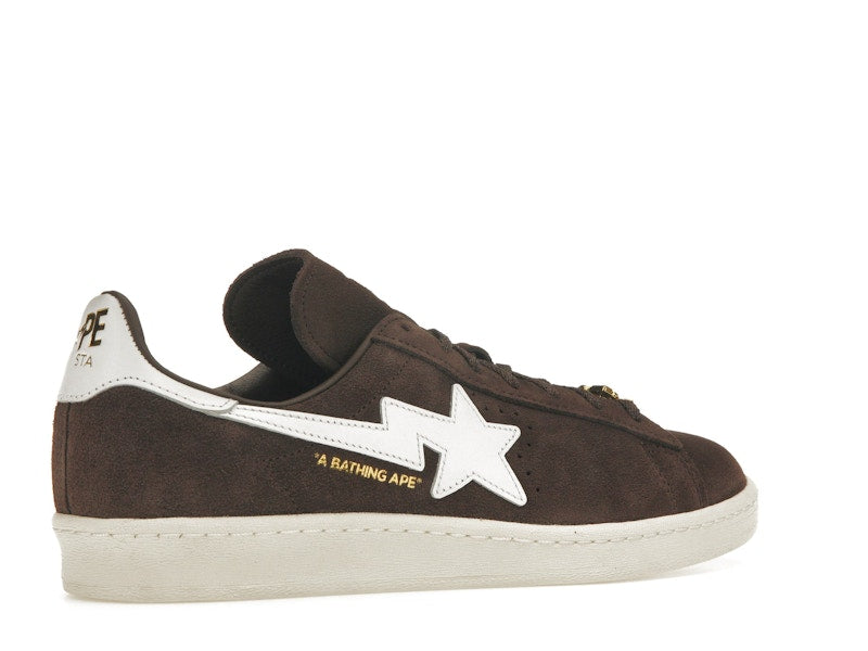 Adidas Campus 80s Bape 30th Anniversary Brown - Brown/Cloud White/Gold Metallic - IF3379 - 34